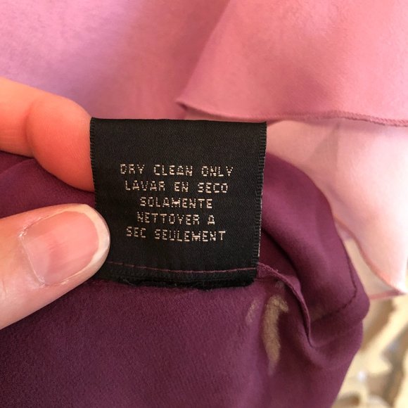 S bebe tiered ruffle chiffon spaghetti purple top - Picture 10 of 14